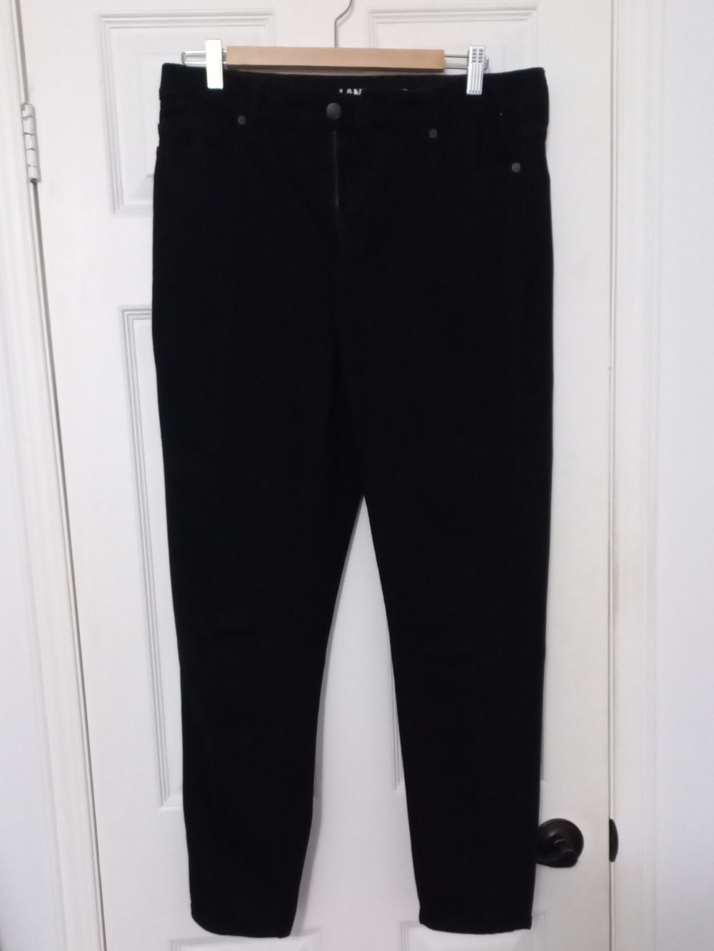 Lands' End Women's Black High Rise Slim Ankle Jeans